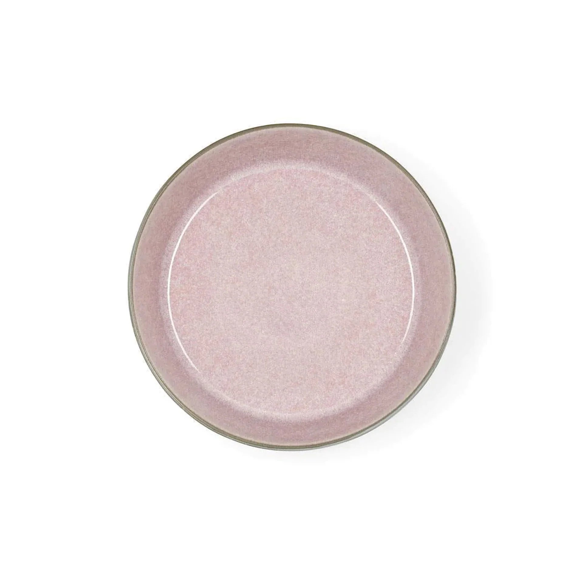 Bitz Living Stoneware bowl / plate deep Ø 18 cm grey, light pink